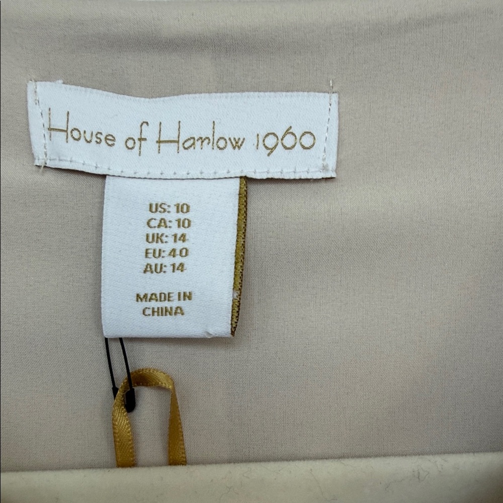 Sleeveless Taupe Button Front Vest- House of Harlow - Picture 2 of 2